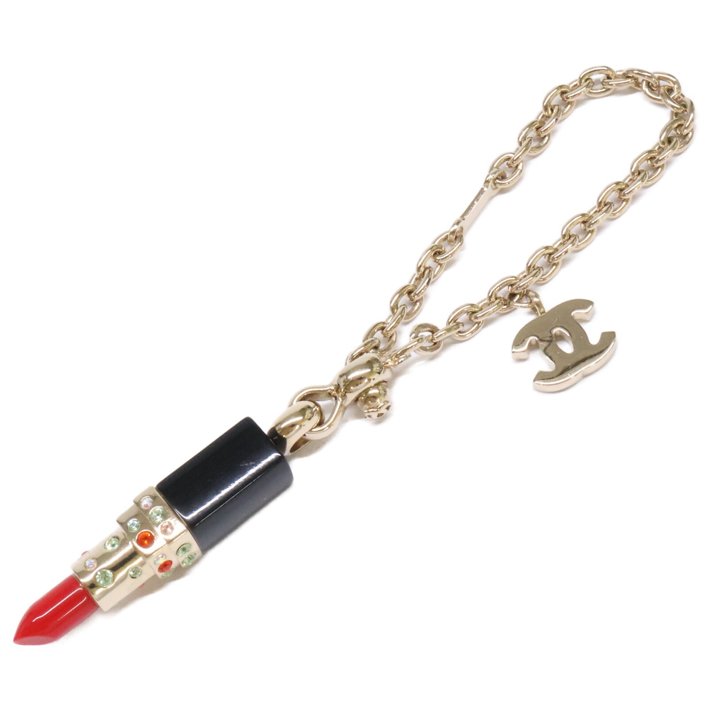 CHANEL シャネル 【美品】04A ココマーク リップスティックモチーフ ラインストーン チャーム