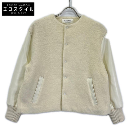 MACPHEE マカフィー 25年製 ホワイト ウール シープパイル ボタン ブルゾン ジャケット