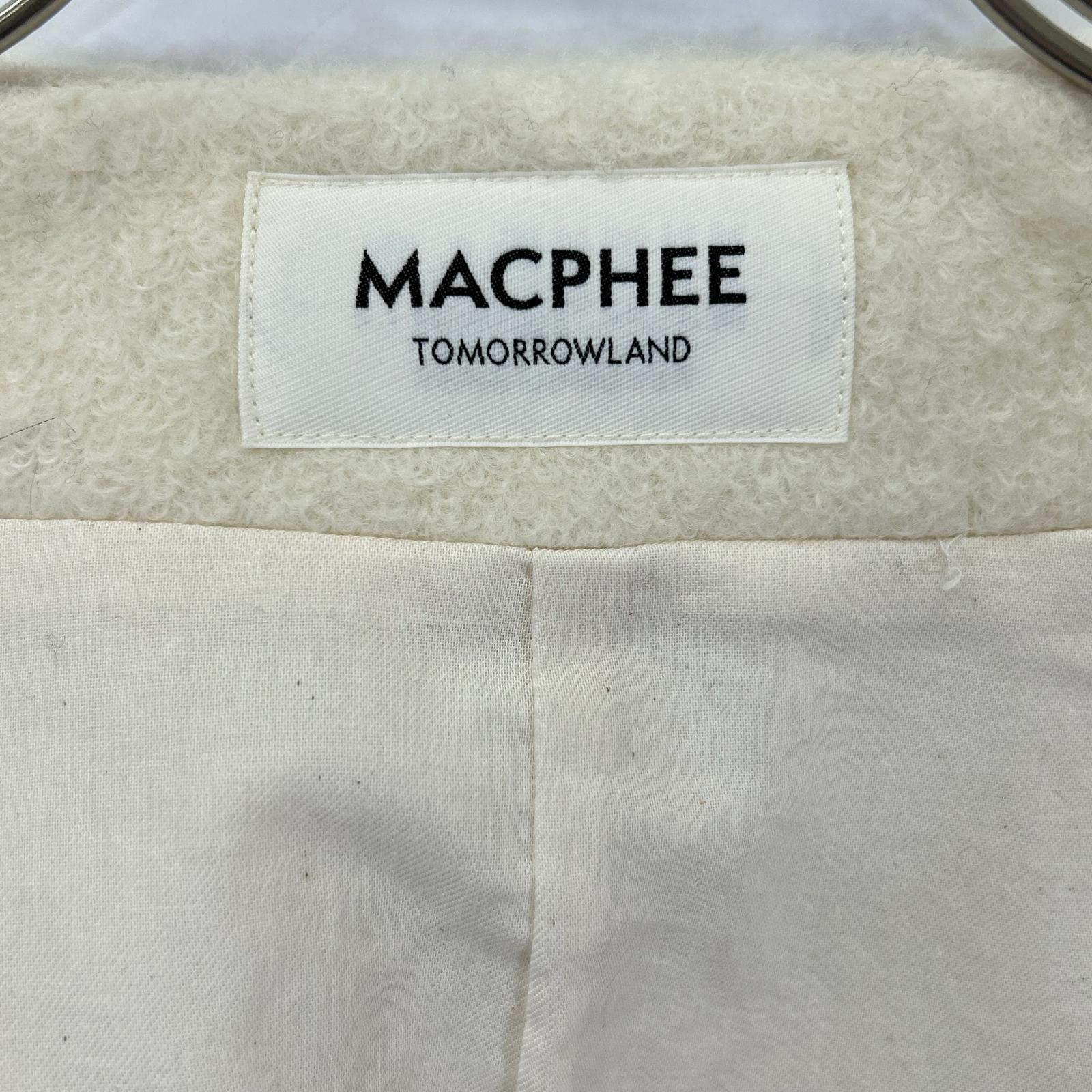 MACPHEE マカフィー 25年製 ホワイト ウール シープパイル ボタン ブルゾン ジャケット