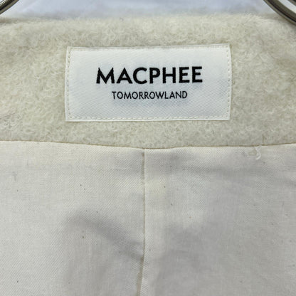 MACPHEE マカフィー 25年製 ホワイト ウール シープパイル ボタン ブルゾン ジャケット