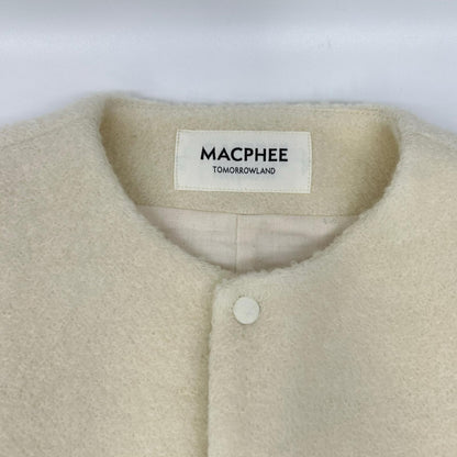 MACPHEE マカフィー 25年製 ホワイト ウール シープパイル ボタン ブルゾン ジャケット