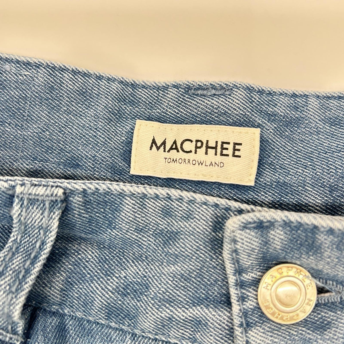 MACPHEE Macphee 25 Blue Cotton Botanical Embroidered Denim Pleated Wide-Leg Pants Top