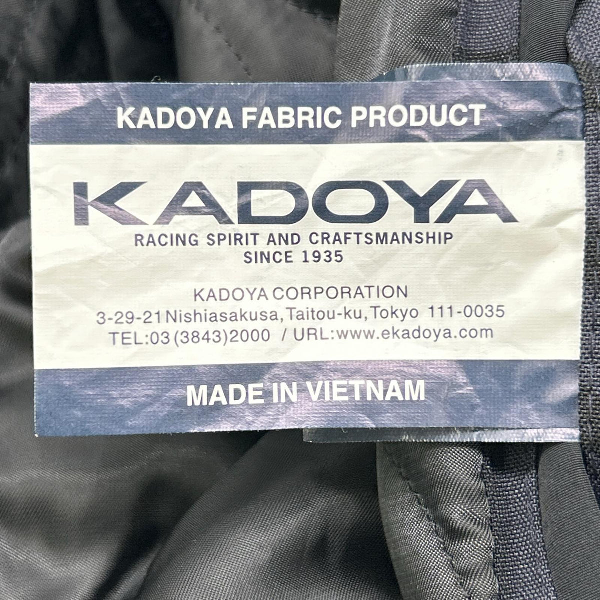 KADOYA カドヤ チャコール 幾何学模様 CHILL OUT ファブリックジャケット ジャケット