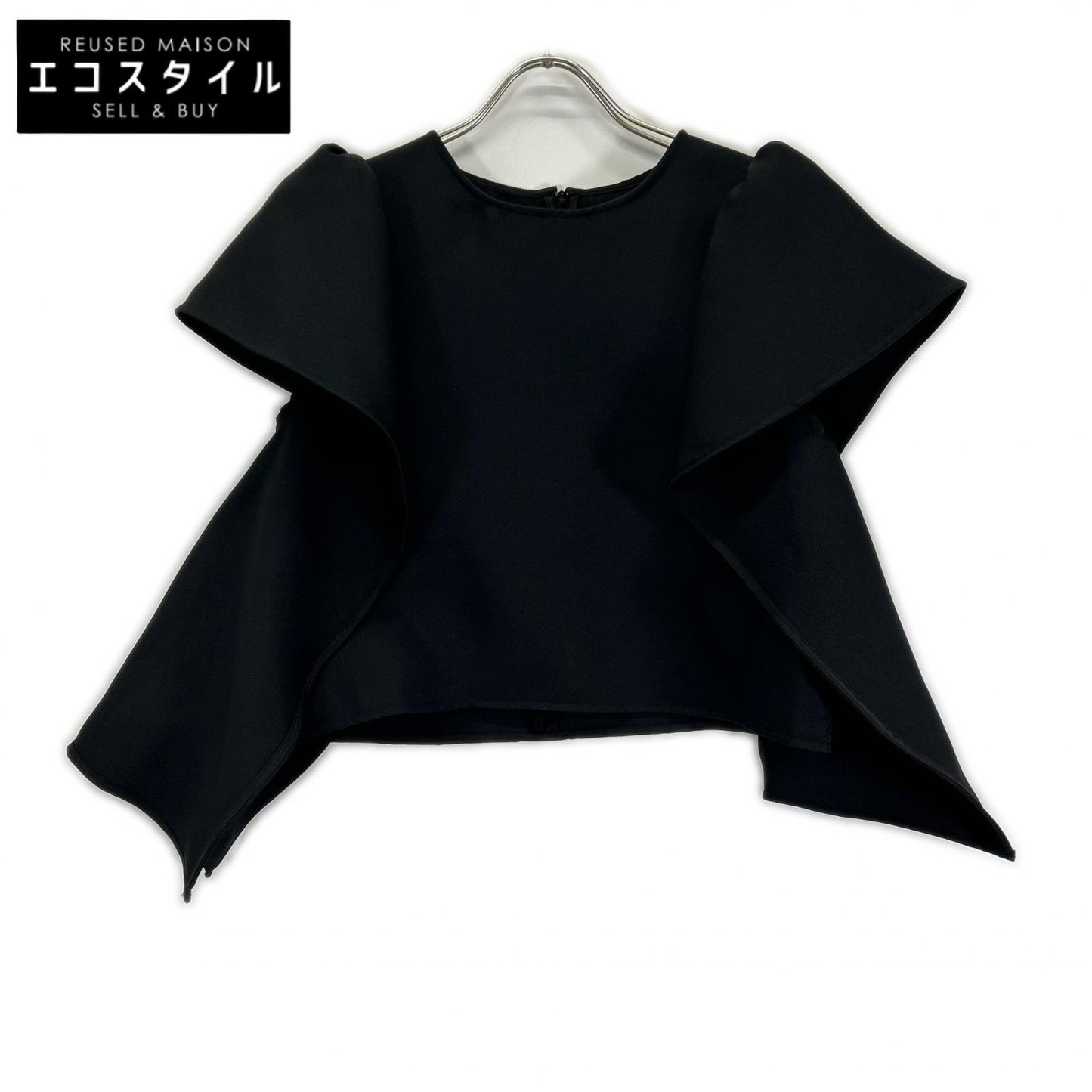 MAISON de DOLCE メゾンドドルチェ 26SS mdtp60189bk ブラック ポリエステル フリルスリーブ リリートップス トップス