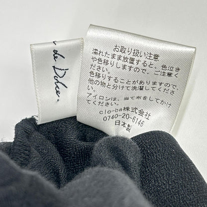 MAISON de DOLCE メゾンドドルチェ 26SS mdtp60189bk ブラック ポリエステル フリルスリーブ リリートップス トップス