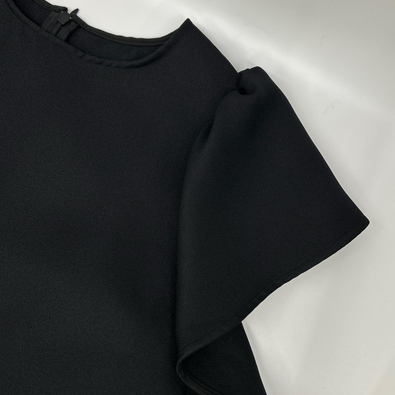 MAISON de DOLCE メゾンドドルチェ 26SS mdtp60189bk ブラック ポリエステル フリルスリーブ リリートップス トップス