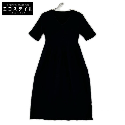 ROSSO ロッソ 26SS RA26230-2062042 ブラック ポリエステル フォルムニットVネックワンピース ワンピース