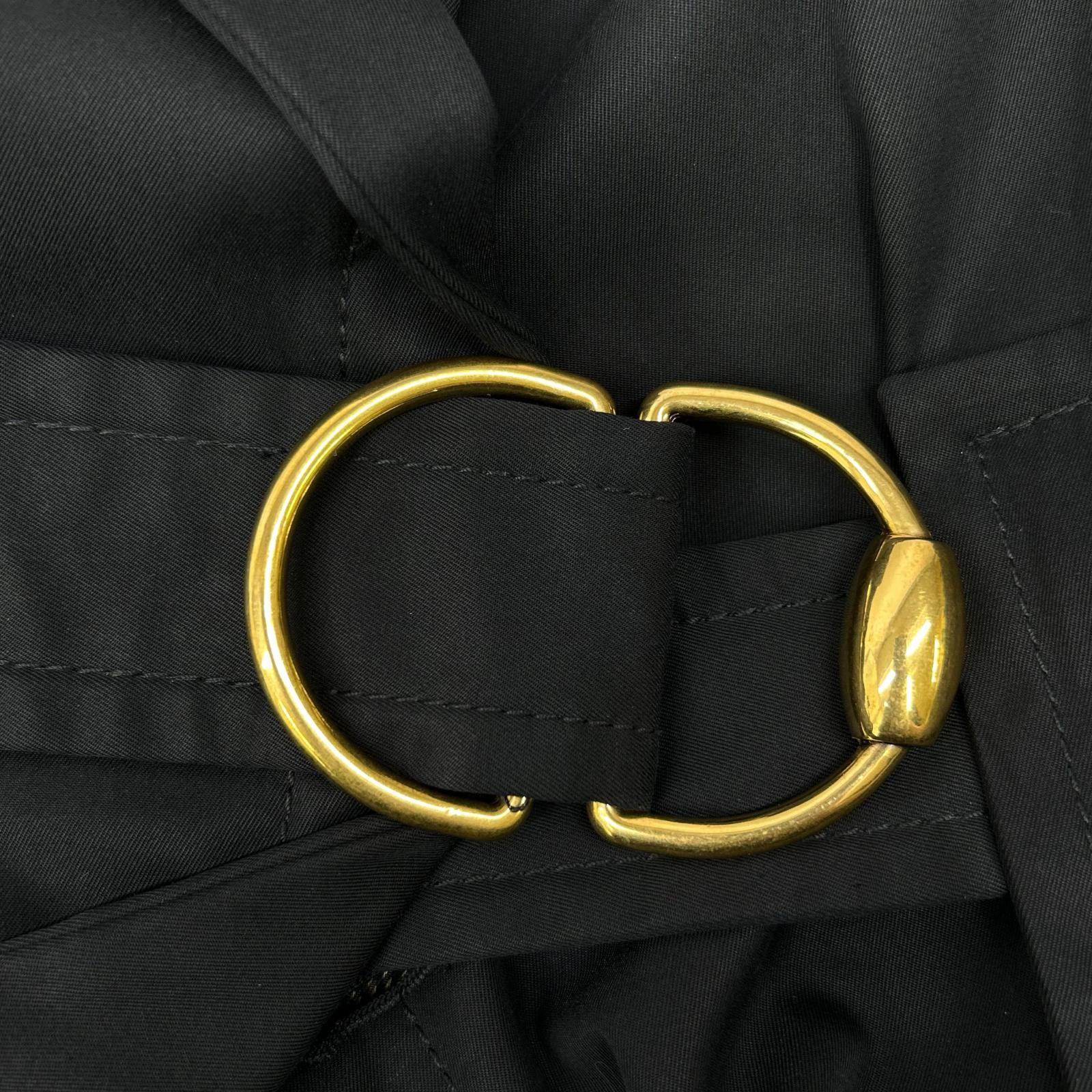 GUCCI グッチ トムフォード期　08年製 200254 ZS030 ブラック G金具 トレンチコート コート