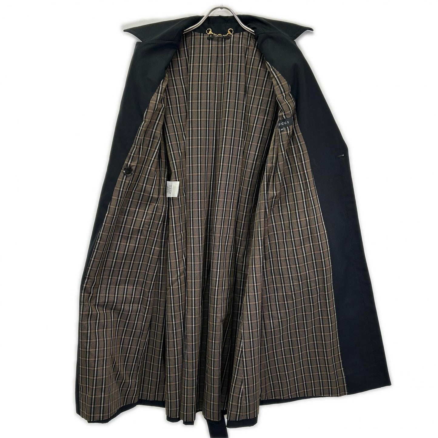 GUCCI グッチ トムフォード期　08年製 200254 ZS030 ブラック G金具 トレンチコート コート