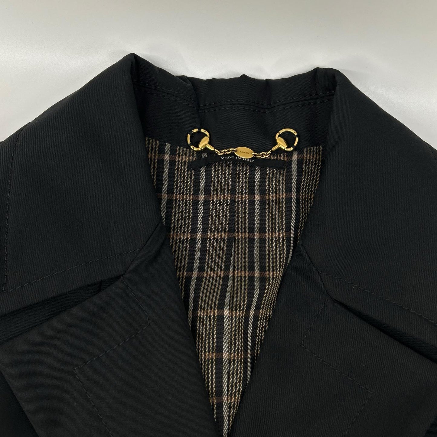 GUCCI グッチ トムフォード期　08年製 200254 ZS030 ブラック G金具 トレンチコート コート