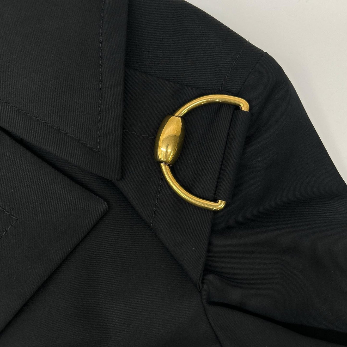 GUCCI グッチ トムフォード期　08年製 200254 ZS030 ブラック G金具 トレンチコート コート
