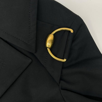 GUCCI グッチ トムフォード期　08年製 200254 ZS030 ブラック G金具 トレンチコート コート