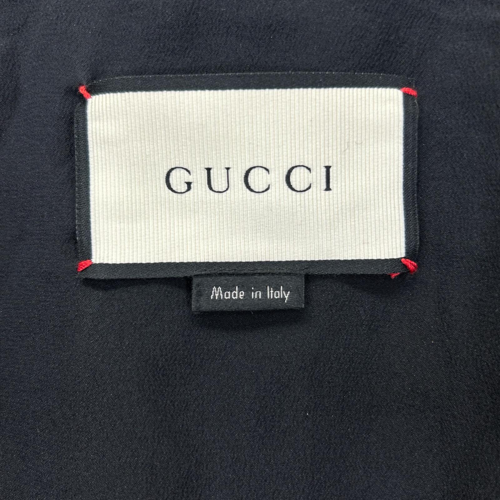 GUCCI グッチ 15年製 410131 ZGS82 ブラック×ベージュ レースデザイン ジップアップジャケット ジャケット