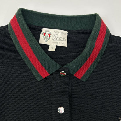 GUCCI グッチ 310320 ブラック シェリーライン ショートスリーブ ポロシャツ トップス