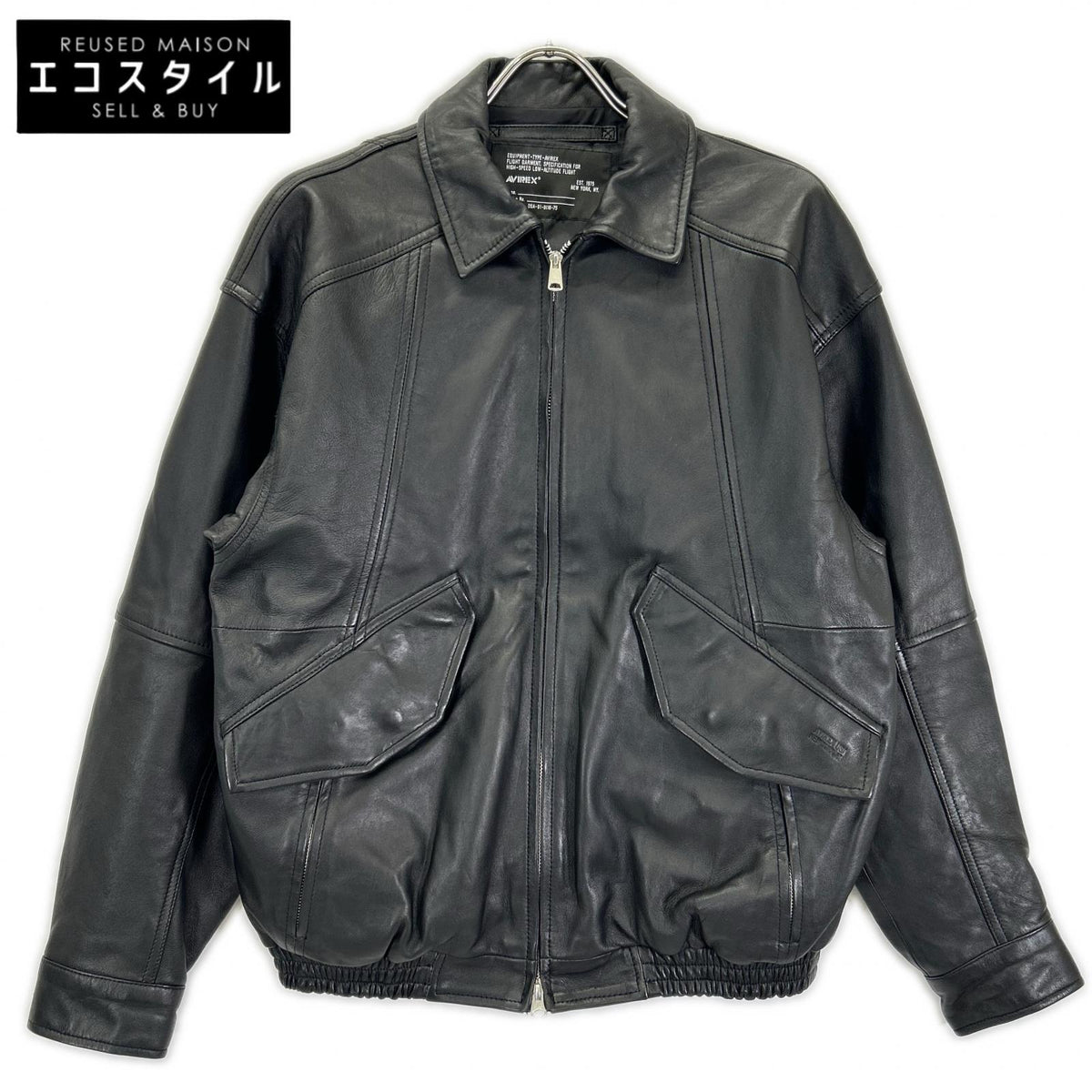AVIREX アヴィレックス 783-5950024 ブラック LEATHER CWU BLOUSON ジャケット
