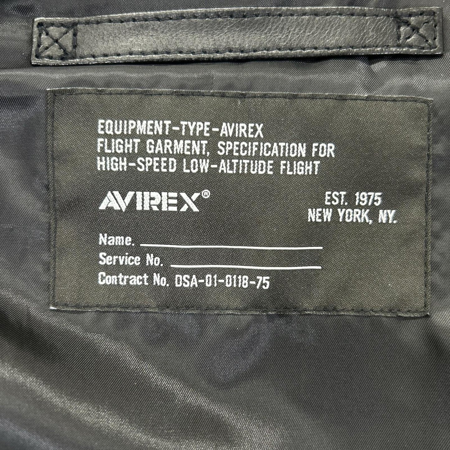 AVIREX アヴィレックス 783-5950024 ブラック LEATHER CWU BLOUSON ジャケット