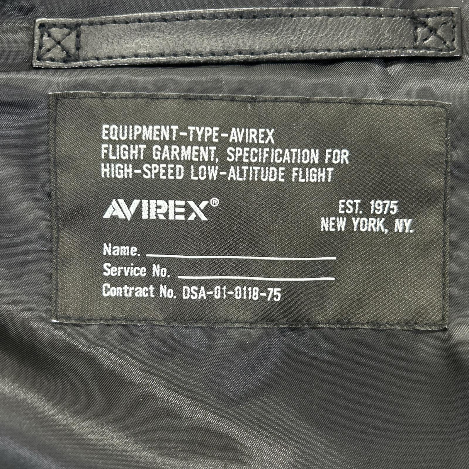 AVIREX アヴィレックス 783-5950024 ブラック LEATHER CWU BLOUSON ジャケット