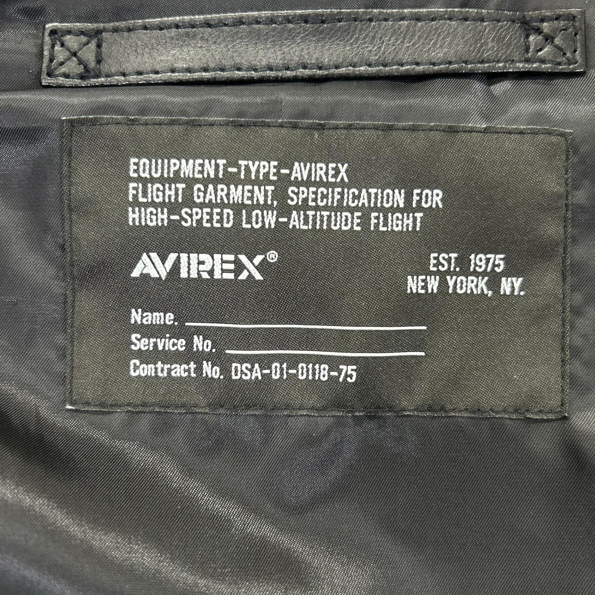 AVIREX アヴィレックス 783-5950024 ブラック LEATHER CWU BLOUSON ジャケット