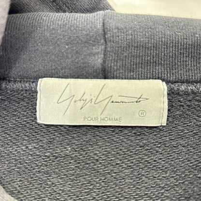 Yohji Yamamoto POUR HOMME ヨウジヤマモトプールオム 24AW HO-T87-095 ブラック バックプリント フーディ トップス