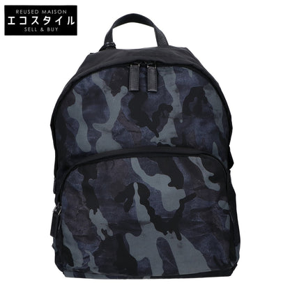 PRADA プラダ 美品 2VZ066 ナイロン カモフラージュ トライアングルプレート バックパック リュック バックパック