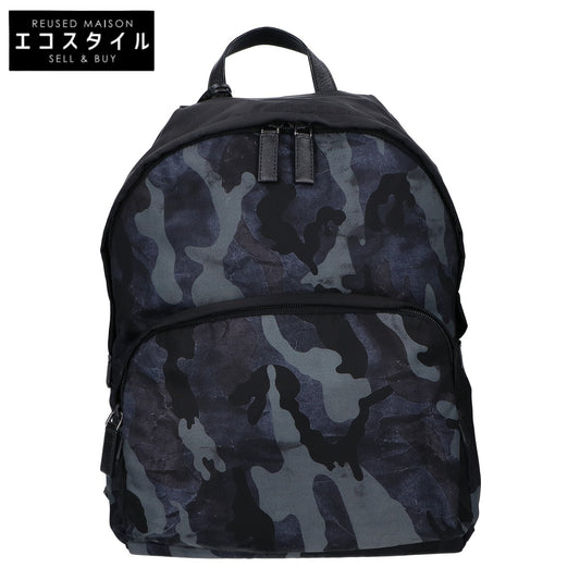 PRADA プラダ 美品 2VZ066 ナイロン カモフラージュ トライアングルプレート バックパック リュック バックパック
