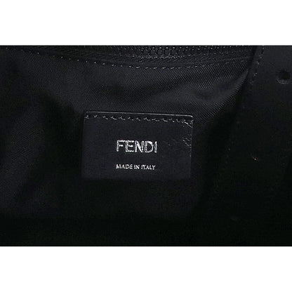 FENDI フェンディ 【美品】7VA435 ラバーロゴ キャンバス/レザー トートバッグ