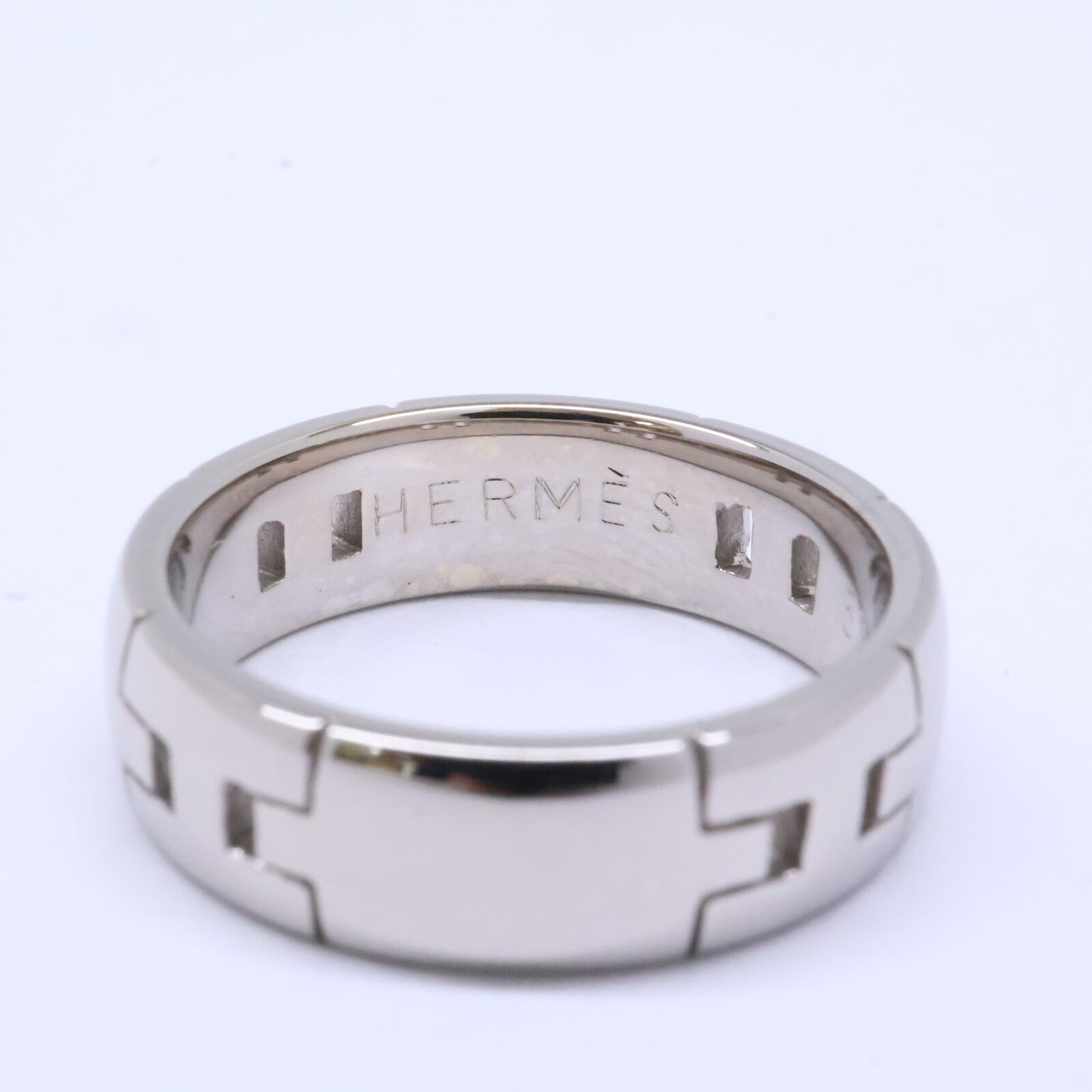 HERMES エルメス 新品仕上げ済み Au750 WG ヘラクレス プチモデル リング 指輪