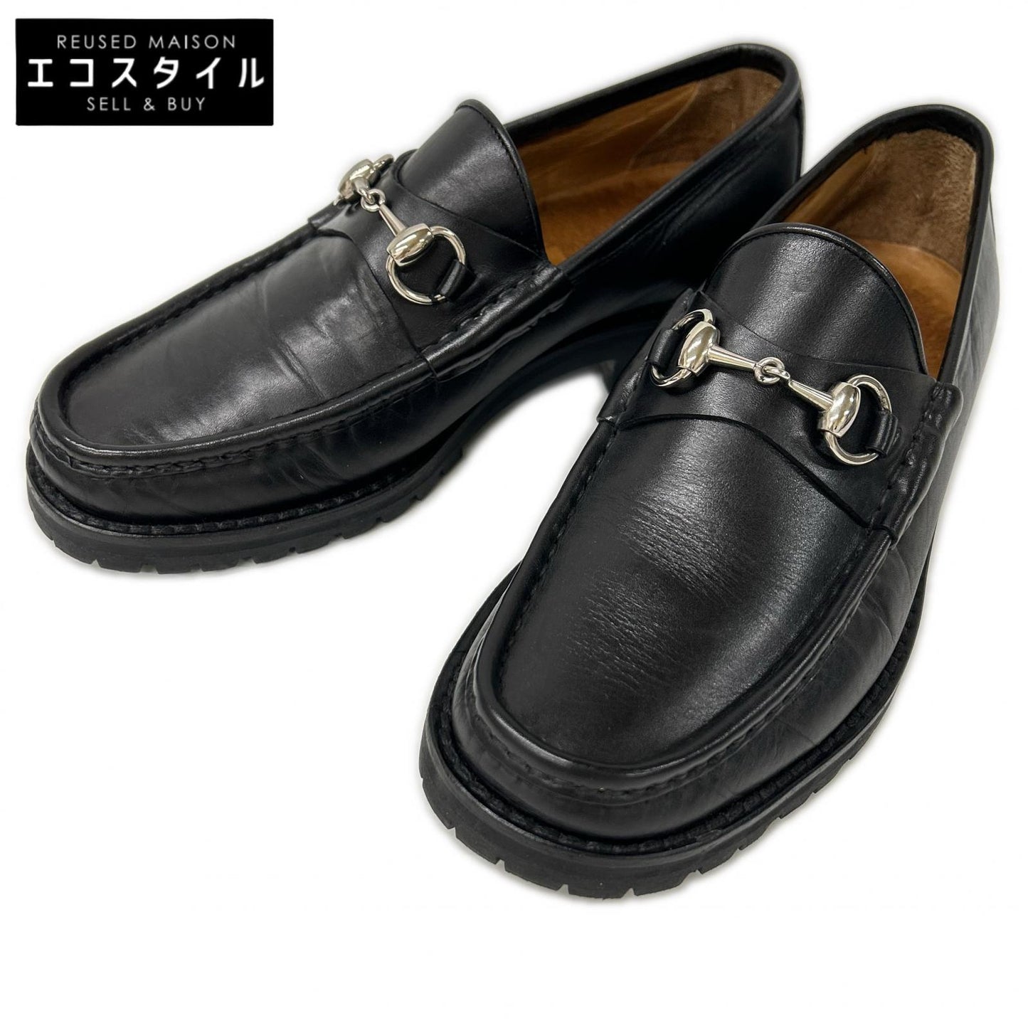 GUCCI グッチ 016343 ホースビット レザー ローファー シューズ