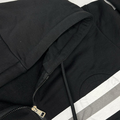 MONCLER モンクレール 20年製 ブラック MAGLIA CARDIGAN C/CAPPUCCIO エンボスロゴ フーデットジップアップパーカ トップス