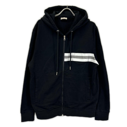MONCLER モンクレール 20年製 ブラック MAGLIA CARDIGAN C/CAPPUCCIO エンボスロゴ フーデットジップアップパーカ トップス