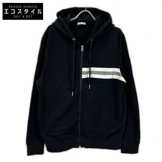 MONCLER モンクレール 20年製 ブラック MAGLIA CARDIGAN C/CAPPUCCIO エンボスロゴ フーデットジップアップパーカ トップス
