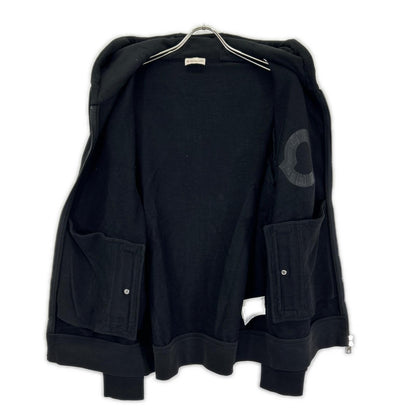 MONCLER モンクレール 20年製 ブラック MAGLIA CARDIGAN C/CAPPUCCIO エンボスロゴ フーデットジップアップパーカ トップス
