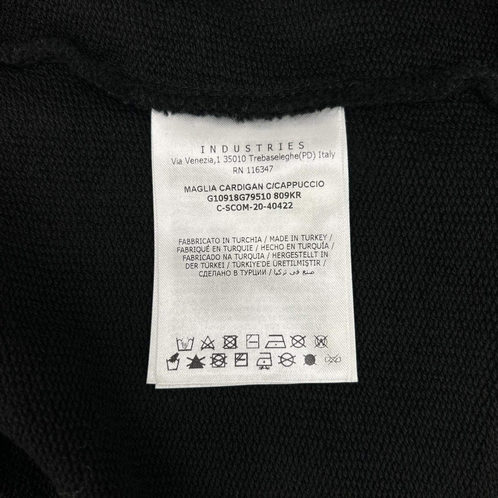 MONCLER モンクレール 20年製 ブラック MAGLIA CARDIGAN C/CAPPUCCIO エンボスロゴ フーデットジップアップパーカ トップス
