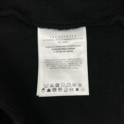 MONCLER モンクレール 20年製 ブラック MAGLIA CARDIGAN C/CAPPUCCIO エンボスロゴ フーデットジップアップパーカ トップス