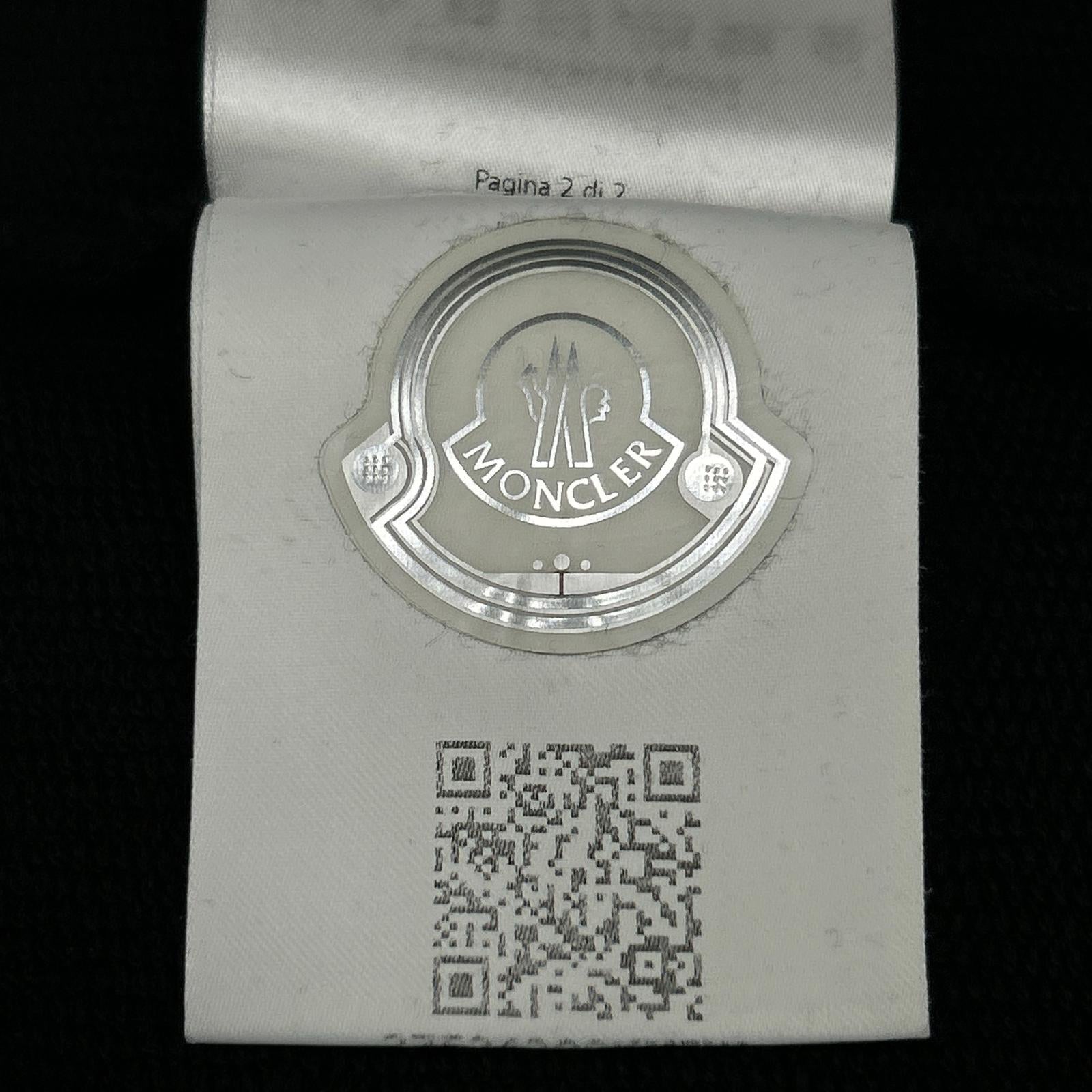 MONCLER モンクレール 20年製 ブラック MAGLIA CARDIGAN C/CAPPUCCIO エンボスロゴ フーデットジップアップパーカ トップス