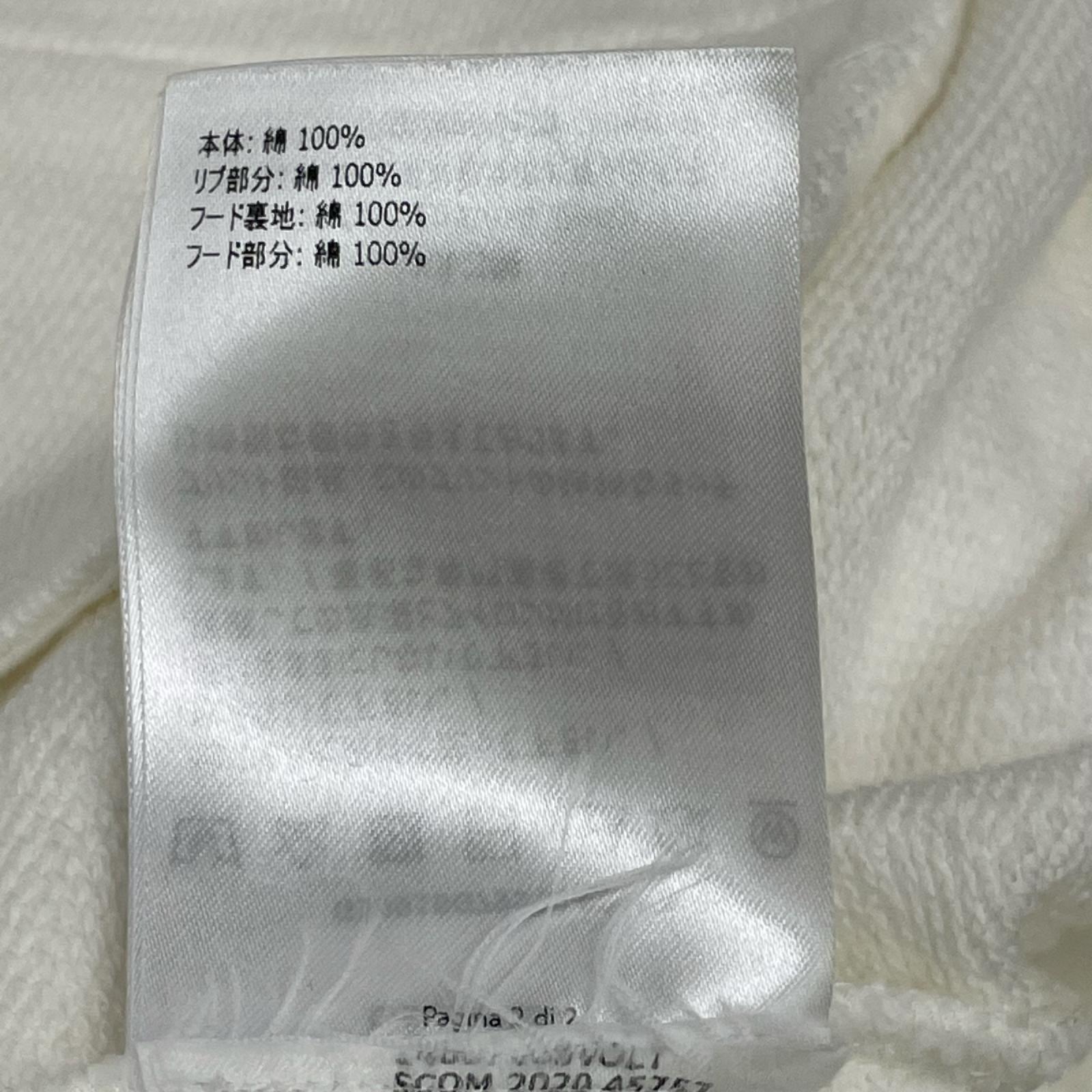 MONCLER モンクレール 20年製 ホワイト MAGLIA CARDIGAN C/CAPPUCCIO エンボスロゴ フーデットジップアップパーカ トップス
