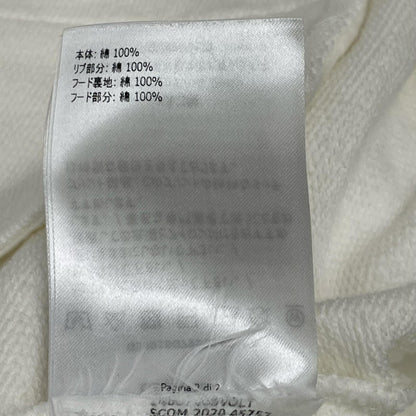 MONCLER モンクレール 20年製 ホワイト MAGLIA CARDIGAN C/CAPPUCCIO エンボスロゴ フーデットジップアップパーカ トップス