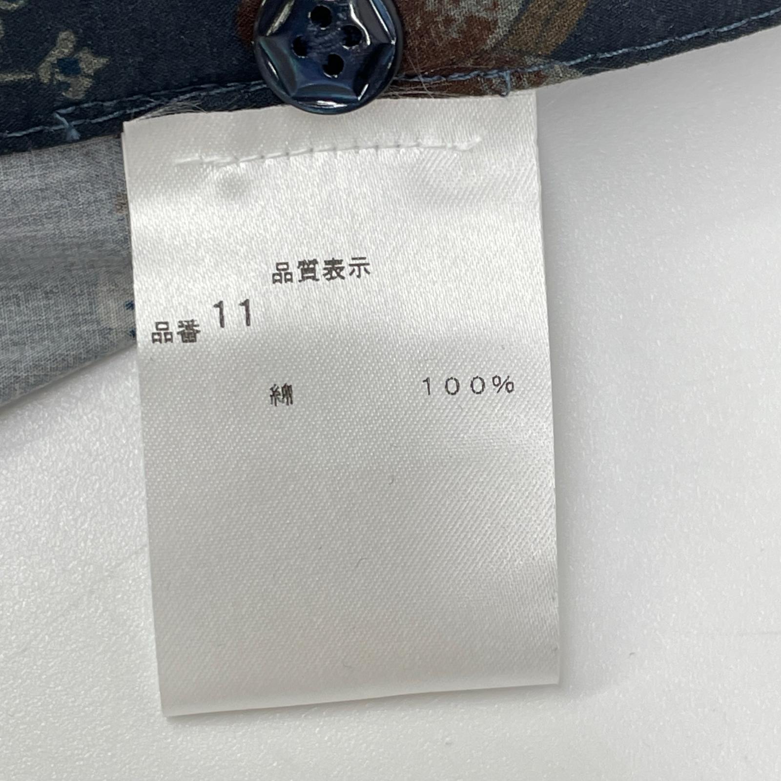 BARBA バルバ マルチカラー フラワープリントホリゾンタルカラー長袖シャツ トップス