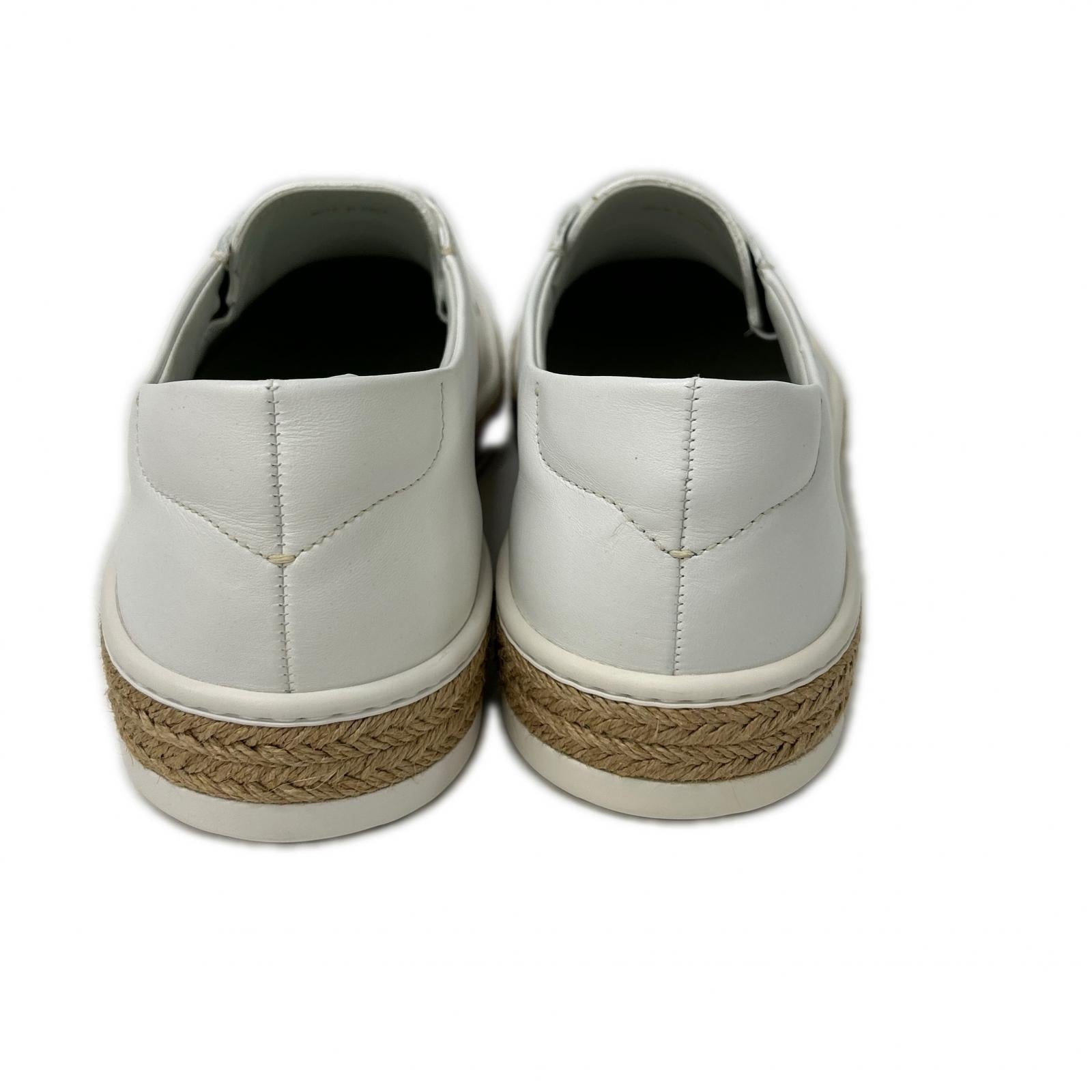 PRADA プラダ 【美品】4D2947 レザー エスパドリーユソール スリッポン シューズ