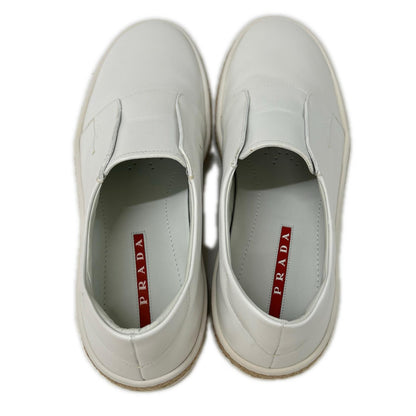 PRADA プラダ 【美品】4D2947 レザー エスパドリーユソール スリッポン シューズ