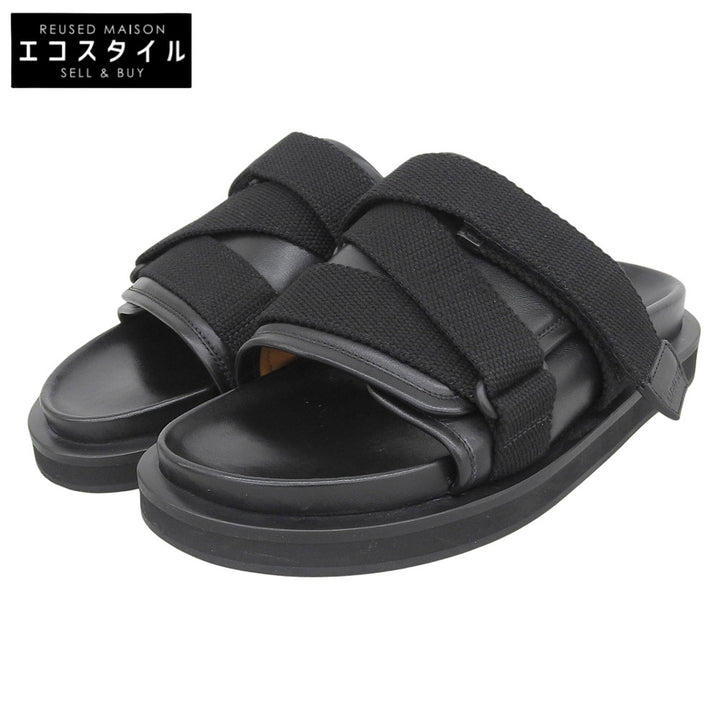 AMBUSH アンブッシュ 美品 PADDED SANDALS ベルト レザー スライドサンダル シューズ メンズ ブラック 41 シューズ
