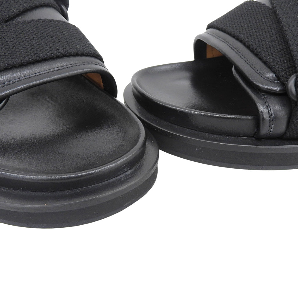 AMBUSH アンブッシュ 美品 PADDED SANDALS ベルト レザー スライドサンダル シューズ メンズ ブラック 41 シューズ