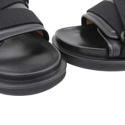 AMBUSH アンブッシュ 美品 PADDED SANDALS ベルト レザー スライドサンダル シューズ メンズ ブラック 41 シューズ