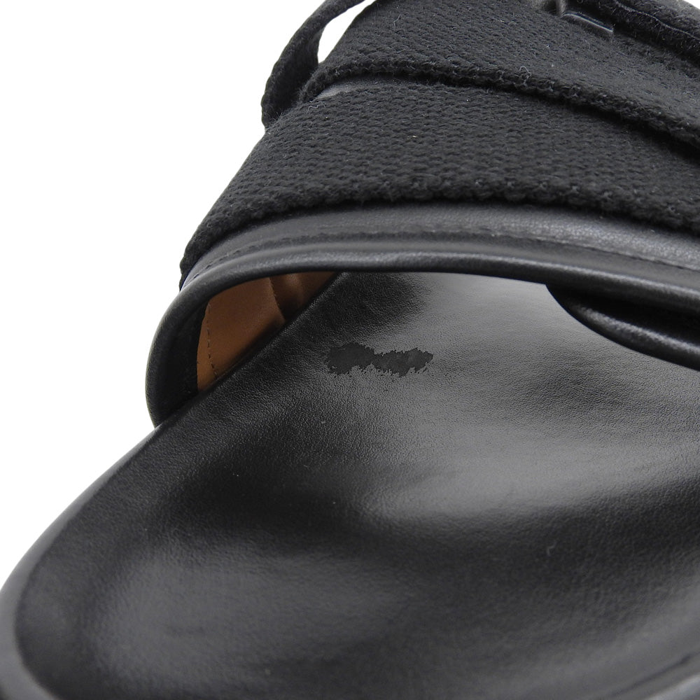 AMBUSH アンブッシュ 美品 PADDED SANDALS ベルト レザー スライドサンダル シューズ メンズ ブラック 41 シューズ