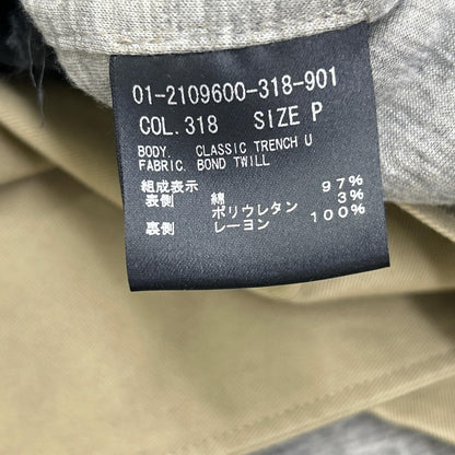 Theory セオリー 01-2109600 ベージュ ボンドツイル クラシックトレンチコート コート
