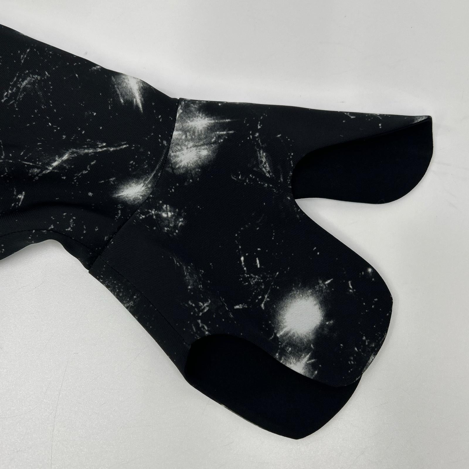 ENFOLD エンフォルド 24SS 300HS133-0560 ブラック ポリエステル ガラス転写 Broken glasses DRIP-COLLAR DRESS ワンピース