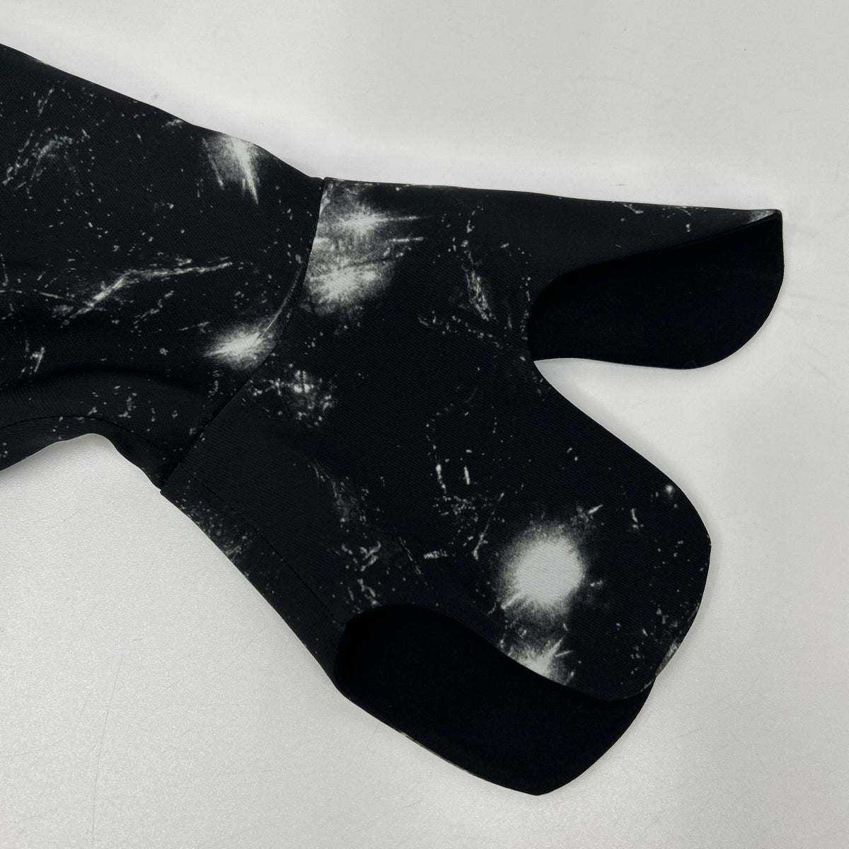 ENFOLD 24SS 300HS133-0560 Black Polyester Glass Transfer Broken Glasses DRIP-COLLAR DRESS One-Piece Dress
