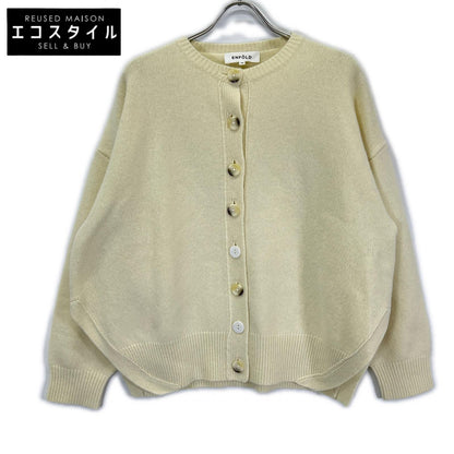 ENFOLD エンフォルド 25AW 300IA270-2501 アイボリー ウール100 CIRCLE CARDIGAN/サークルカーディガン トップス