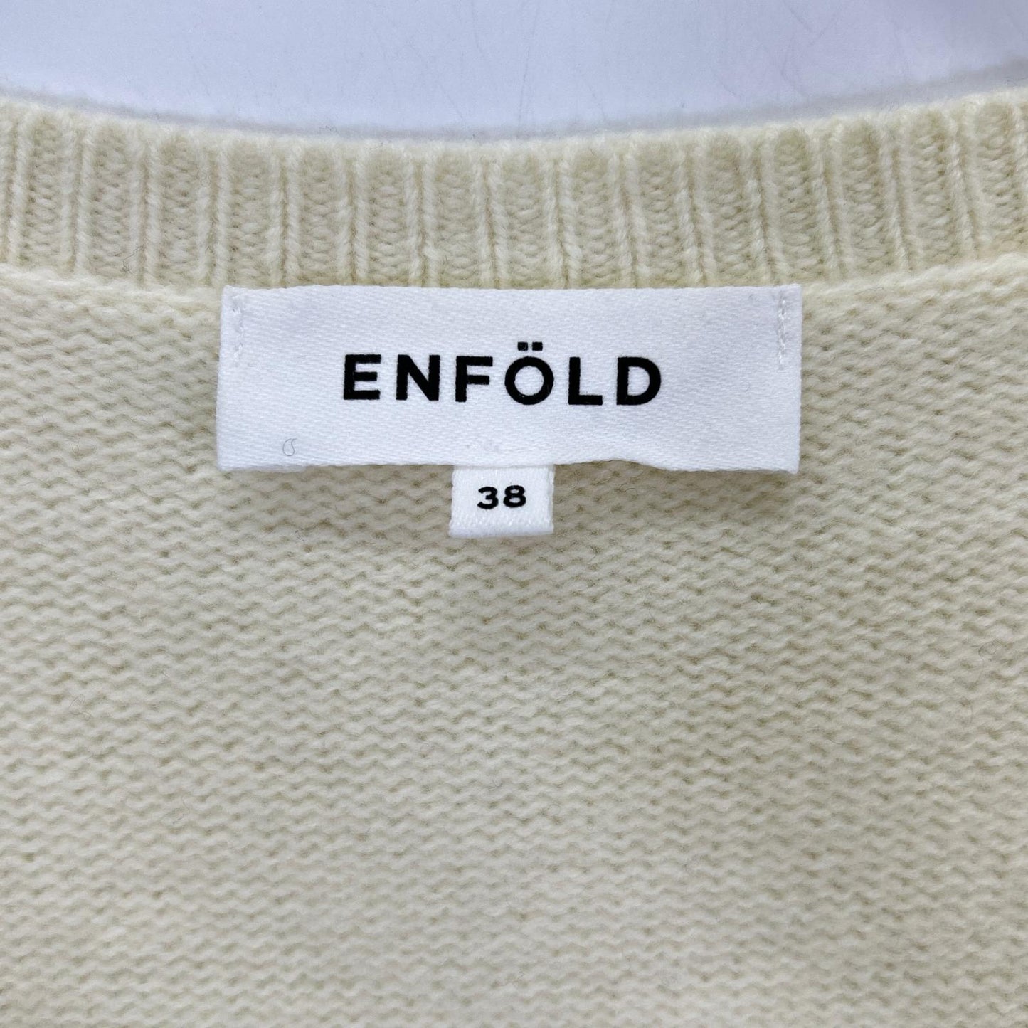 ENFOLD エンフォルド 25AW 300IA270-2501 アイボリー ウール100 CIRCLE CARDIGAN/サークルカーディガン トップス