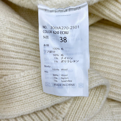 ENFOLD エンフォルド 25AW 300IA270-2501 アイボリー ウール100 CIRCLE CARDIGAN/サークルカーディガン トップス